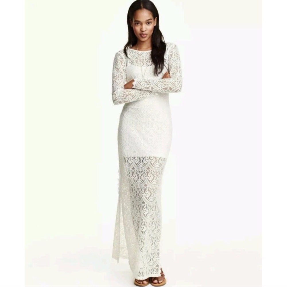 Lace Sheer Maxi Dress